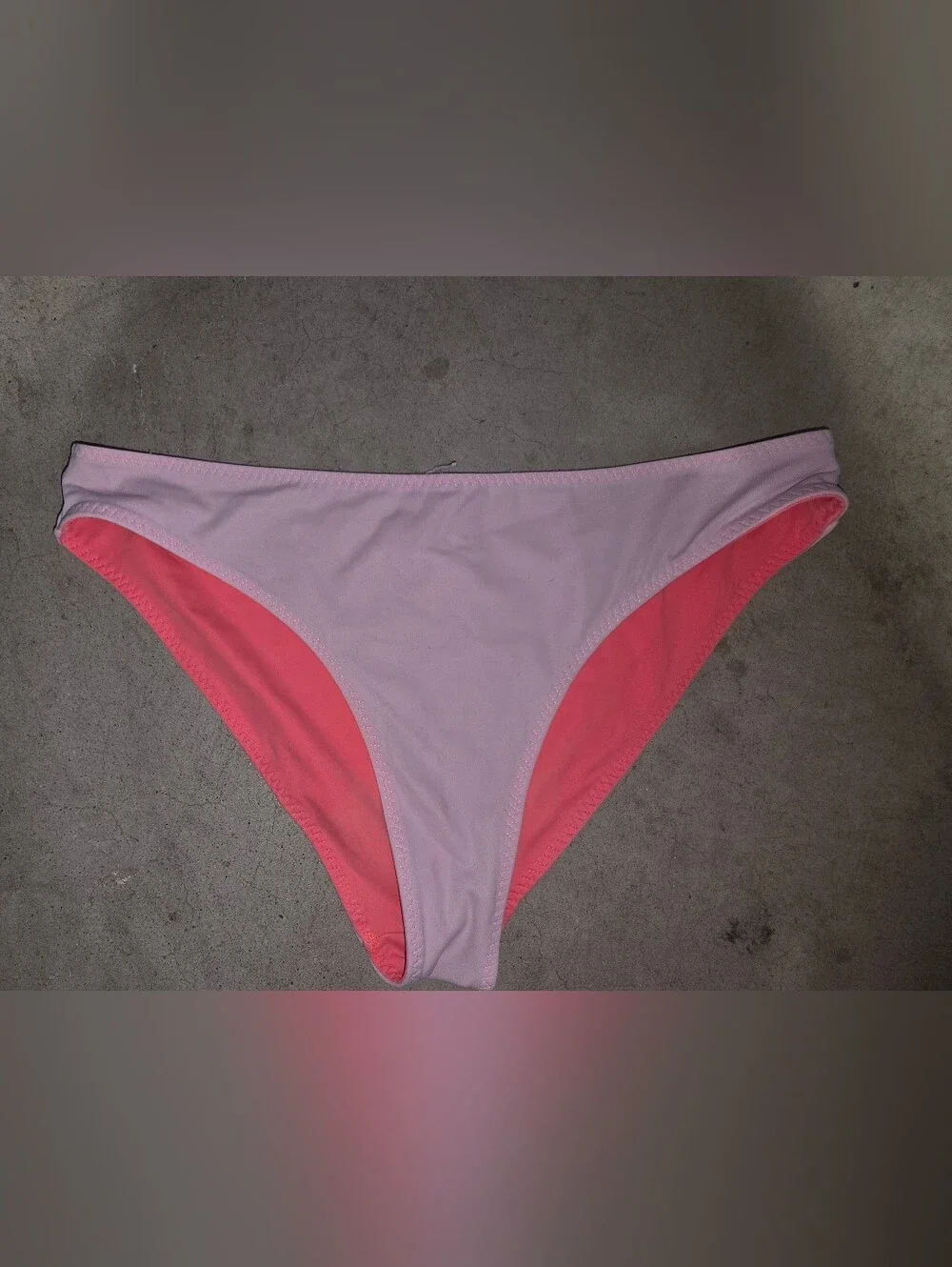 Fabletics Two-Tone Light Pink & Coral Bikini Bottom